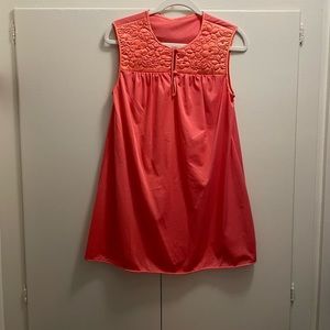 Peach Orange Vintage Short Nightie Lingerie
